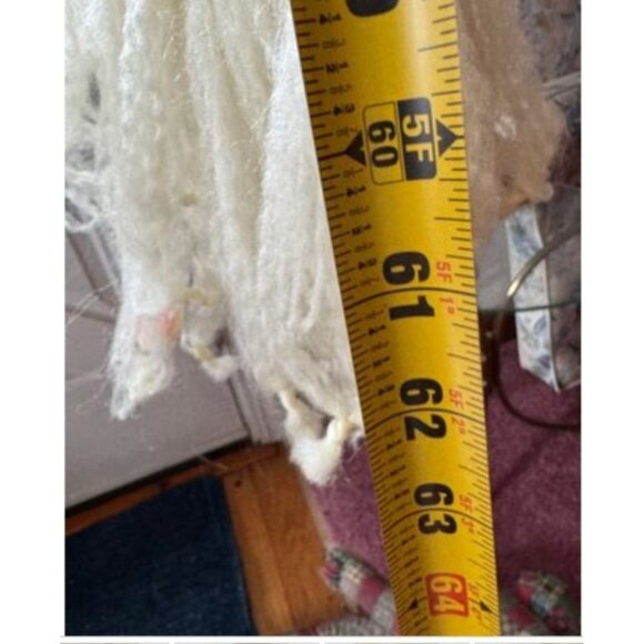 Vintage Macrame Hanging Planter With Brown Ceramic Beads 62" Long - Picture 5 of 6